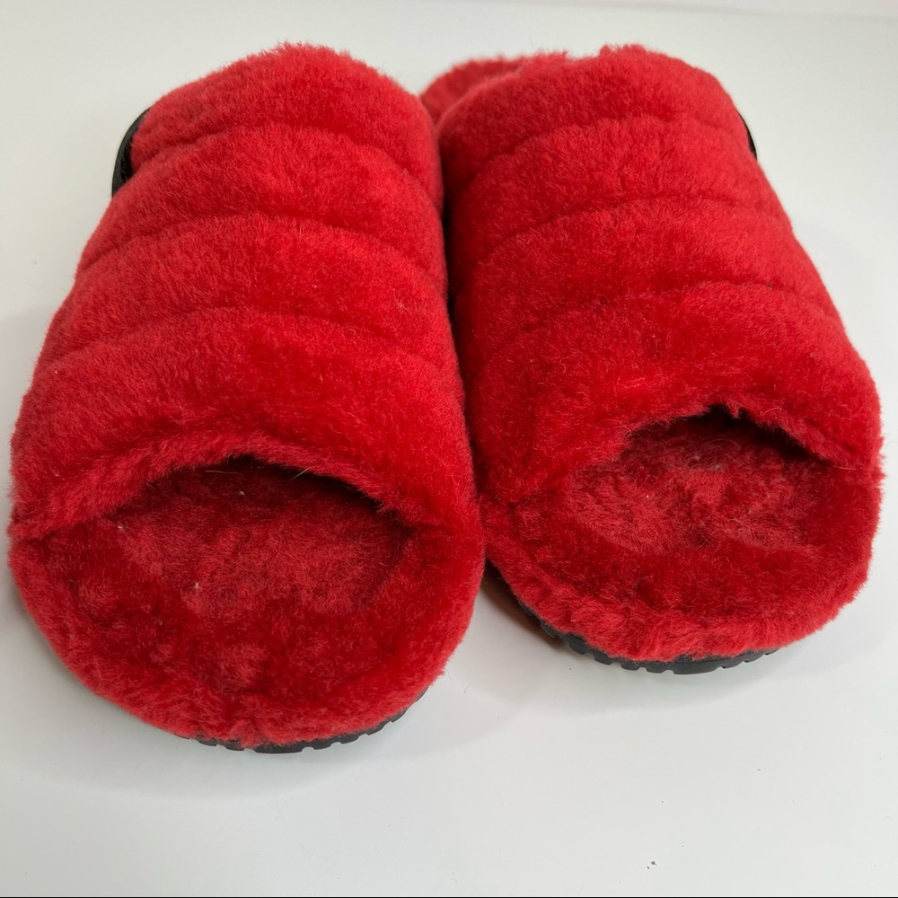 UGG MENS Fluff You Slipper Red Size 8 US - Picture 7 of 11